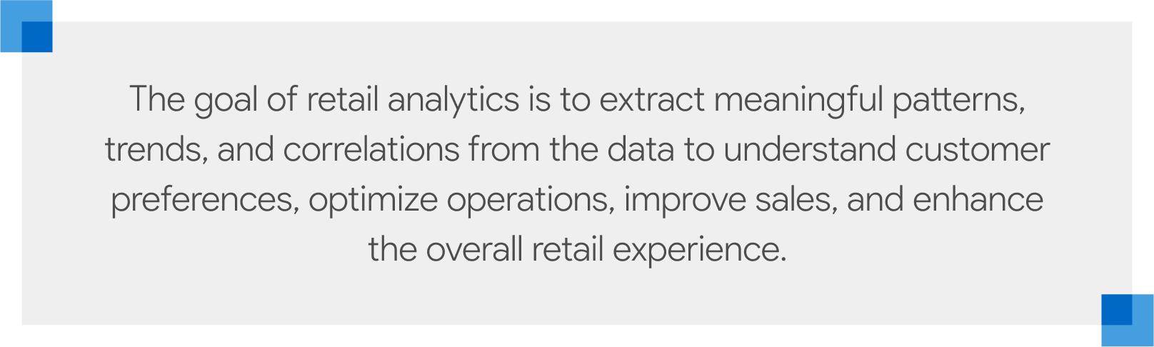 Retail Analytics - quote
