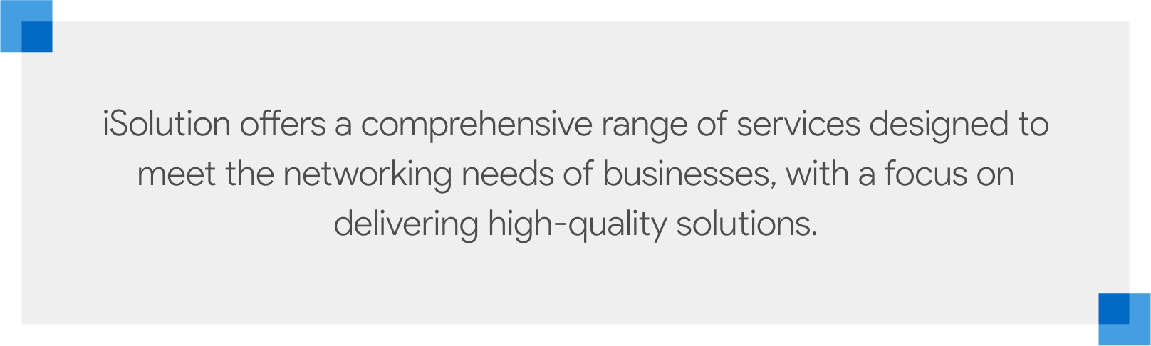 iSolution Services - speech