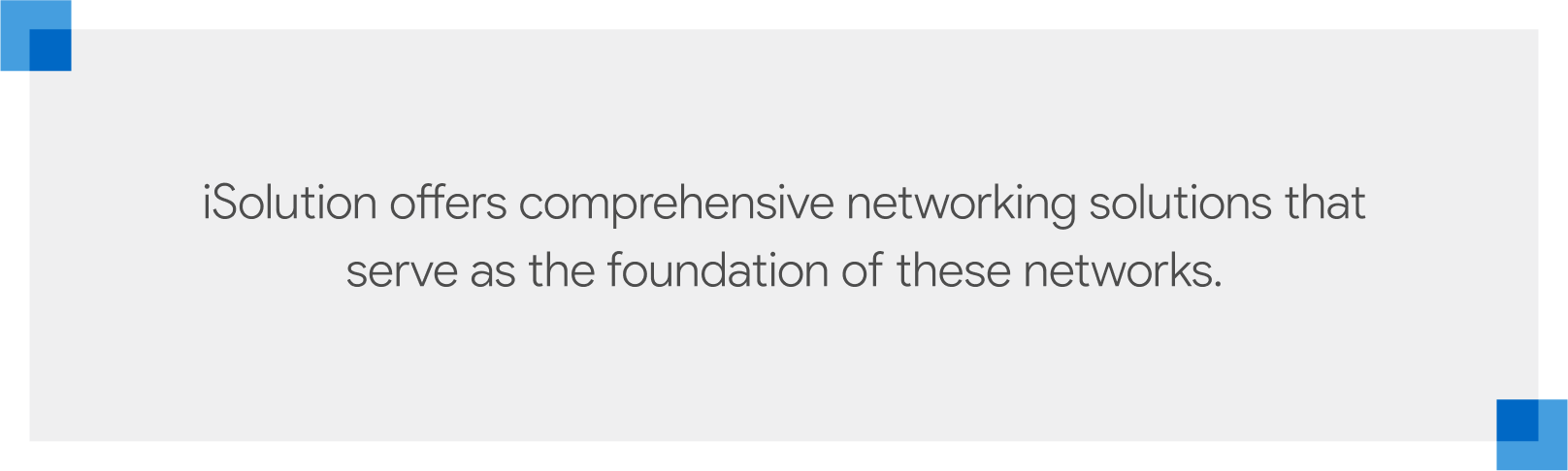 Networking Infrastructure - quote