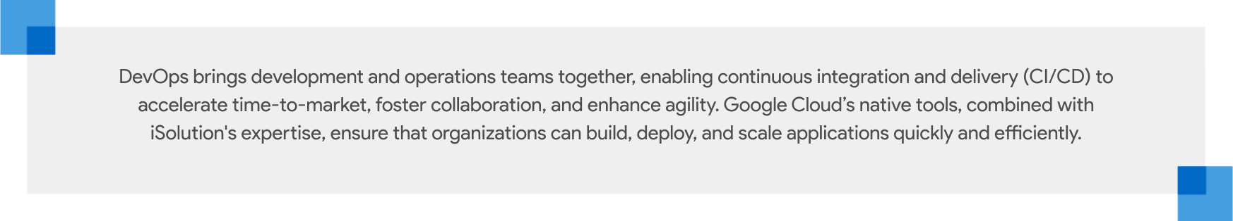 Google Cloud and iSolution DevOps
